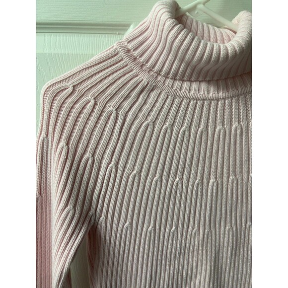 Vintage ESPRIT XS Red Cable Knit Long Sleeve Turtleneck Sweater Retro Romantic - Picture 3 of 9